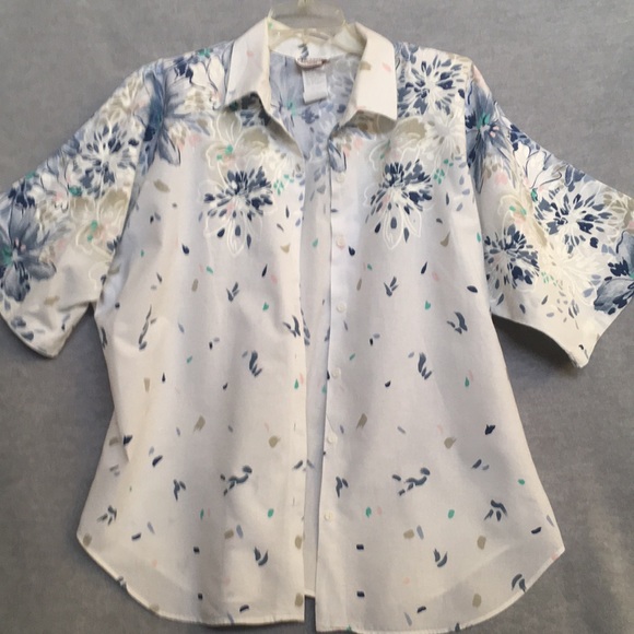 Ms. Tops Shacket Crisp Cool Cotton Comfort Raglan Sleeve Lightweight Fabric 24W - Picture 2 of 13